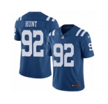 Men Nike Indianapolis Colts #92 Margus Hunt Limited Royal Blue Rush Vapor Untouchable NFL Jersey