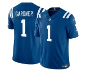 Men's Indianapolis Colts #1 Sauce Gardner Blue 2025 F.U.S.E. Vapor Limited Stitched Football Jersey