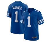 Men's Indianapolis Colts #1 Sauce Gardner Blue Vapor Limited Stitched Football Jersey