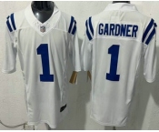 Men's Indianapolis Colts #1 Sauce Gardner Limited White FUSE Vapor Jersey