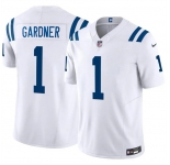 Men's Indianapolis Colts #1 Sauce Gardner White 2025 F.U.S.E. Vapor Limited Stitched Football Jersey