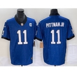 Men's Indianapolis Colts #11 Michael Pittman Jr Royal 2023 FUSE Indiana Nights Limited Stitched Jersey