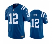 Men's Indianapolis Colts #12 Andrew Luck Blue 2023 F.U.S.E Vapor Untouchable Stitched Football Jersey