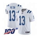 Men's Indianapolis Colts #13 T.Y. Hilton White Vapor Untouchable Limited Player 100th Season Football Jersey