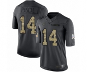 Men's Indianapolis Colts #14 Zach Pascal Limited Black 2016 Salute to Service Football Jersey