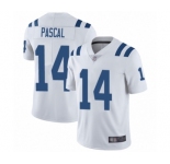 Men's Indianapolis Colts #14 Zach Pascal White Vapor Untouchable Limited Player Football Jersey