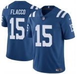 Men's Indianapolis Colts #15 Joe Flacco Blue Vapor Limited Football Stitched Jersey