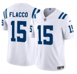 Men's Indianapolis Colts #15 Joe Flacco White 2024 F.U.S.E. Vapor Limited Football Stitched Jersey