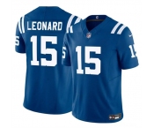 Men's Indianapolis Colts #15 Riley Leonard Blue 2025 F.U.S.E. Vapor Limited Football Stitched Jersey