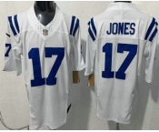 Men's Indianapolis Colts #17 Daniel Jones Limited White FUSE Vapor Jersey