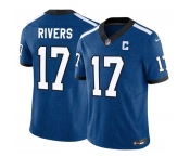Men's Indianapolis Colts #17 Philip Rivers Blue 2025 F.U.S.E. Throwback Vapor Limited Football Stitched Jersey