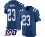 Men's Indianapolis Colts #23 Kenny Moore Royal Blue Team Color Vapor Untouchable Limited Player 100th Season Football Jersey