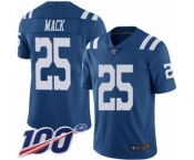 Men's Indianapolis Colts #25 Marlon Mack Limited Royal Blue Rush Vapor Untouchable 100th Season Football Jersey
