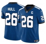 Men's Indianapolis Colts #26 Evan Hull Blue 2024 F.U.S.E. Throwback Vapor Limited Football Stitched Jersey