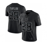 Men's Indianapolis Colts #28 Jonathan Taylor Black Reflective Limited Stitched Football Jersey