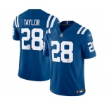 Men's Indianapolis Colts #28 Jonathan Taylor Blue 2023 F.U.S.E Vapor Untouchable Stitched Football Jersey