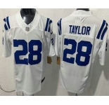 Men's Indianapolis Colts #28 Jonathan Taylor Limited White FUSE Vapor Jersey