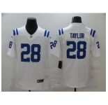 Men's Indianapolis Colts #28 Jonathan Taylor White Nike Royal Limited Jersey
