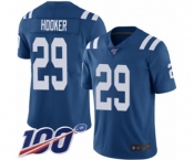 Men's Indianapolis Colts #29 Malik Hooker Royal Blue Team Color Vapor Untouchable Limited Player 100th Season Football Jersey