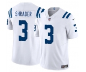 Men's Indianapolis Colts #3 Spencer Shrader White 2025 F.U.S.E. Vapor Limited Football Stitched Jersey