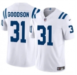Men's Indianapolis Colts #31 Tyler Goodson White 2024 F.U.S.E. Vapor Limited Stitched Football Jersey