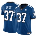 Men's Indianapolis Colts #37 Daniel Scott Blue 2025 F.U.S.E. Throwback Vapor Limited Football Stitched Jersey
