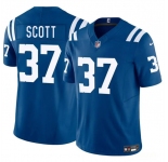 Men's Indianapolis Colts #37 Daniel Scott Blue 2025 F.U.S.E. Vapor Limited Football Stitched Jersey