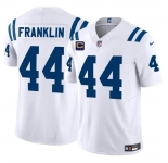Men's Indianapolis Colts #44 Zaire Franklin White 2024 F.U.S.E. With 4-Star C Patch Vapor Limited Stitched Football Jersey