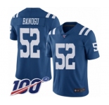 Men's Indianapolis Colts #52 Ben Banogu Limited Royal Blue Rush Vapor Untouchable 100th Season Football Jersey