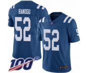 Men's Indianapolis Colts #52 Ben Banogu Royal Blue Team Color Vapor Untouchable Limited Player 100th Season Football Jersey