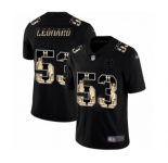 Men's Indianapolis Colts #53 Darius Leonard Limited Black Statue of Liberty Football Jersey