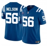 Men's Indianapolis Colts #56 Quenton Nelson Blue 2024 F.U.S.E. With 4-Star C Patch Vapor Limited Stitched Football Jersey