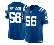 Men's Indianapolis Colts #56 Quenton Nelson Blue 2025 F.U.S.E. With 4-Star C Patch Vapor Limited Football Stitched Jersey