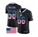 Men's Indianapolis Colts #56 Quenton Nelson Limited Black Rush USA Flag Football Jersey