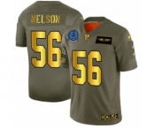 Men's Indianapolis Colts #56 Quenton Nelson Limited Olive Gold 2019 Salute to Service Football Jersey