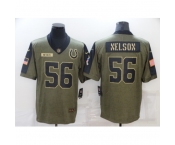 Men's Indianapolis Colts #56 Quenton Nelson Nike Olive 2021 Salute To Service Limited Player Jersey
