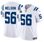 Men's Indianapolis Colts #56 Quenton Nelson White 2025 F.U.S.E. With 4-Star C Patch Vapor Limited Football Stitched Jersey