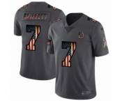 Men's Indianapolis Colts #7 Jacoby Brissett Limited Black USA Flag 2019 Salute To Service Football Jersey