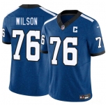 Men's Indianapolis Colts #76 Jack Wilson Blue 2025 F.U.S.E. Throwback Vapor Limited Football Stitched Jersey