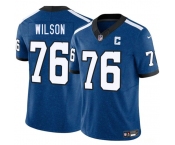 Men's Indianapolis Colts #76 Jack Wilson Blue 2025 F.U.S.E. Throwback Vapor Limited Football Stitched Jersey
