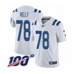 Men's Indianapolis Colts #78 Ryan Kelly White Vapor Untouchable Limited Player 100th Season Football Jersey