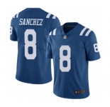 Men's Indianapolis Colts #8 Rigoberto Sanchez Limited Royal Blue Rush Vapor Untouchable Football Jersey