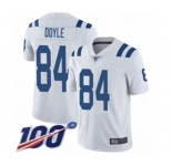 Men's Indianapolis Colts #84 Jack Doyle White Vapor Untouchable Limited Player 100th Season Football Jersey