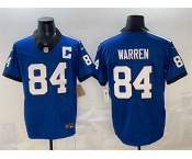 Men's Indianapolis Colts #84 Tyler Warren Blue 2025 F.U.S.E. Throwback Vapor Limited Football Stitched Jersey