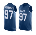 Men's Indianapolis Colts #97 Al-Quadin Muhammad Limited Royal Blue Player Name & Number Tank Top Football Jersey