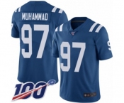 Men's Indianapolis Colts #97 Al-Quadin Muhammad Royal Blue Team Color Vapor Untouchable Limited Player 100th Season Football Jersey