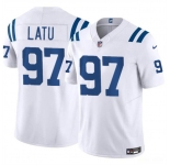 Men's Indianapolis Colts #97 Laiatu Latu White 2024 Draft F.U.S.E. Vapor Limited Football Stitched Jersey
