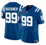 Men's Indianapolis Colts #99 DeForest Buckner Blue 2024 F.U.S.E. With 4-Star C Patch Vapor Limited Stitched Football Jersey