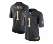 Men's Nike Indianapolis Colts #1 Pat McAfee Limited Black Gold Salute to Service NFL Jersey