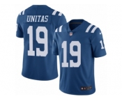 Men's Nike Indianapolis Colts #19 Johnny Unitas Limited Royal Blue Rush NFL Jersey